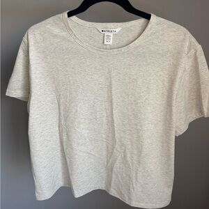 Never Worn - Women's Petite Athleta Essential Tee In Fog Grey Heather Size M